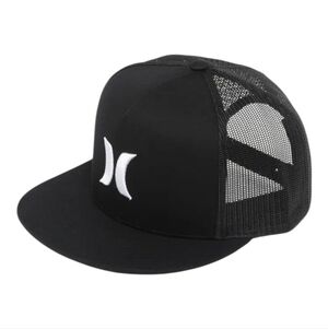 Hurley Icon Solid Flat Trucker Baseball Cap